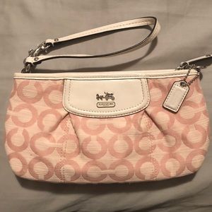 Pink Coach Wristlet/Clutch